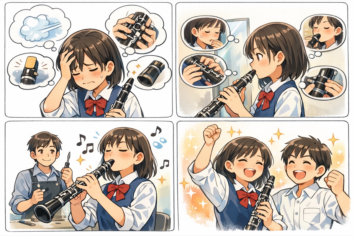 クラリネットが急に下手になった原因と今すぐ元に戻すための対処法|吹奏楽・部活で悩む前に読む