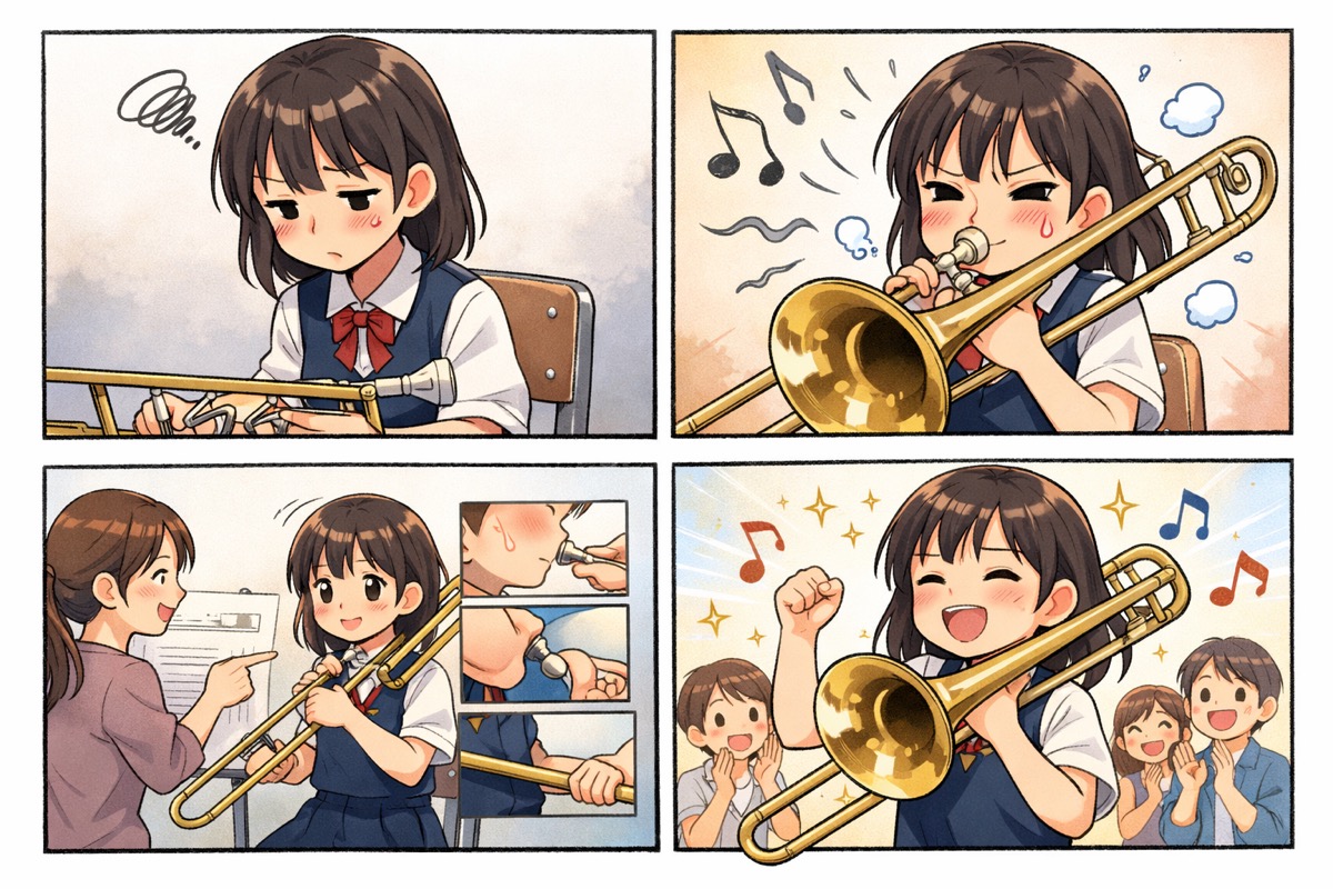 トロンボーンを上手く吹くコツ｜息・スライド・アンブシュアの使い方で音が劇的に変わる理由