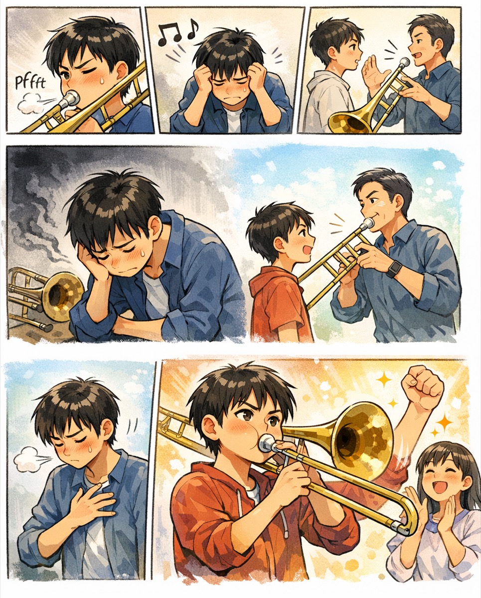 トロンボーンのペダルトーンを出すコツ｜息・アンブシュア・喉の使い方で低音域を豊かに鳴らす